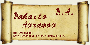 Mahailo Avramov vizit kartica